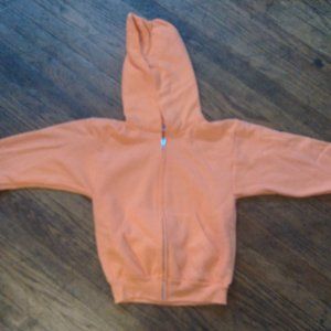 new fluorescent orange zip hoody